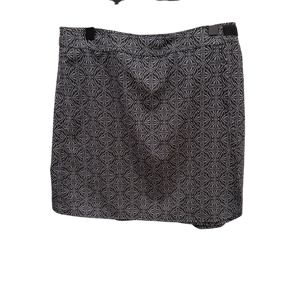 RipSkirt Hawaii Black White Geometric Wrap Skirt Medium Quick Dry Beach Travel
